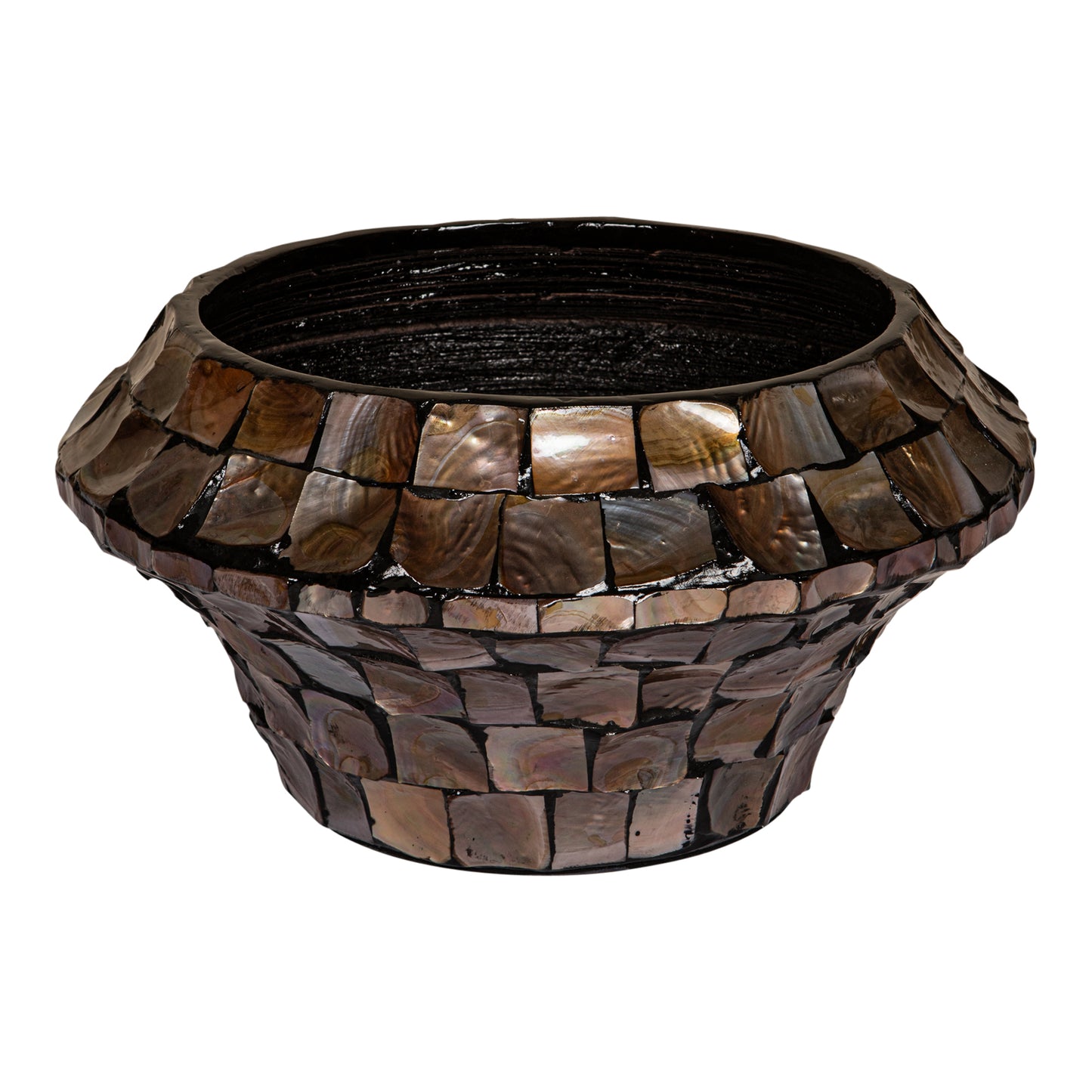 Daven Bronze Poly Shell Bamboo Pot Round Low  S