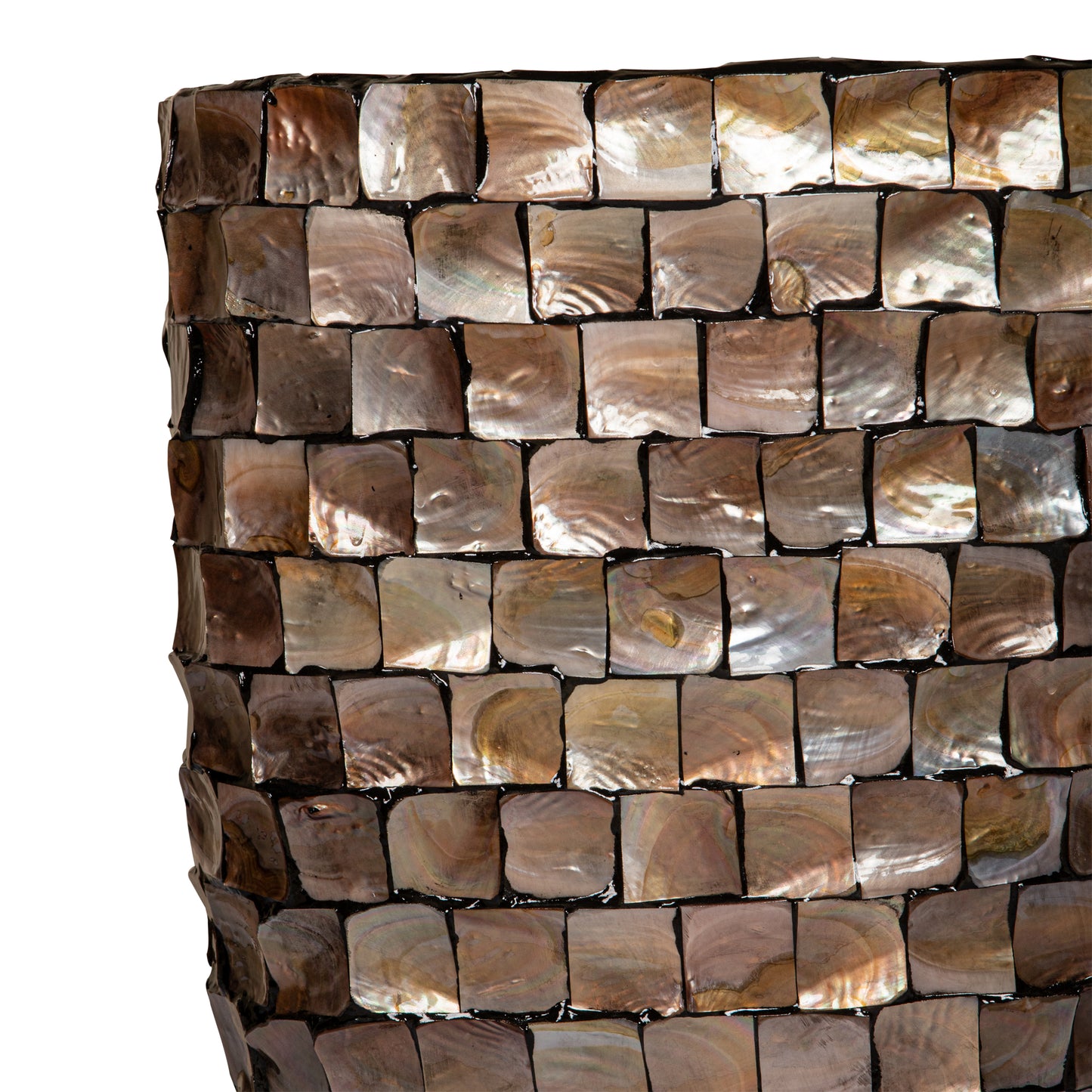 Daven Bronze Poly Shell Paper Pot Oval High L