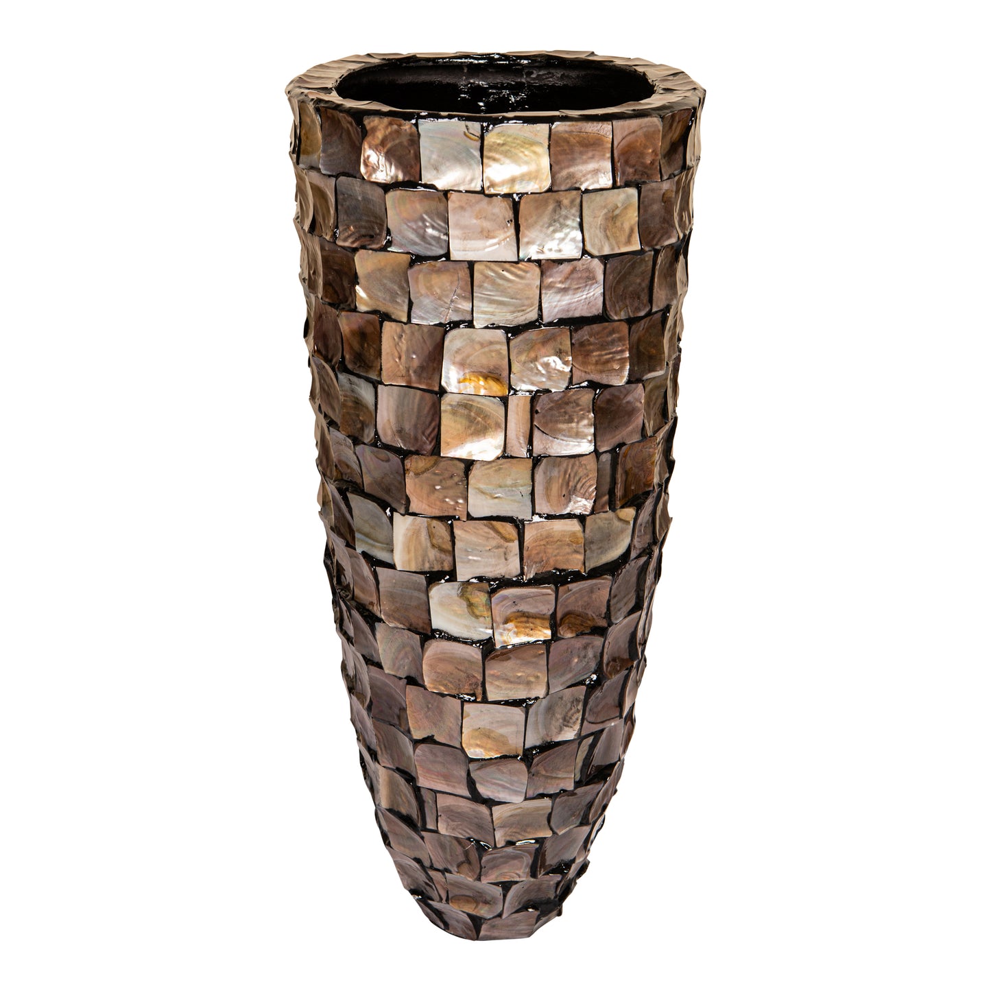 Daven Bronze Poly Shell Paper Pot Oval High L