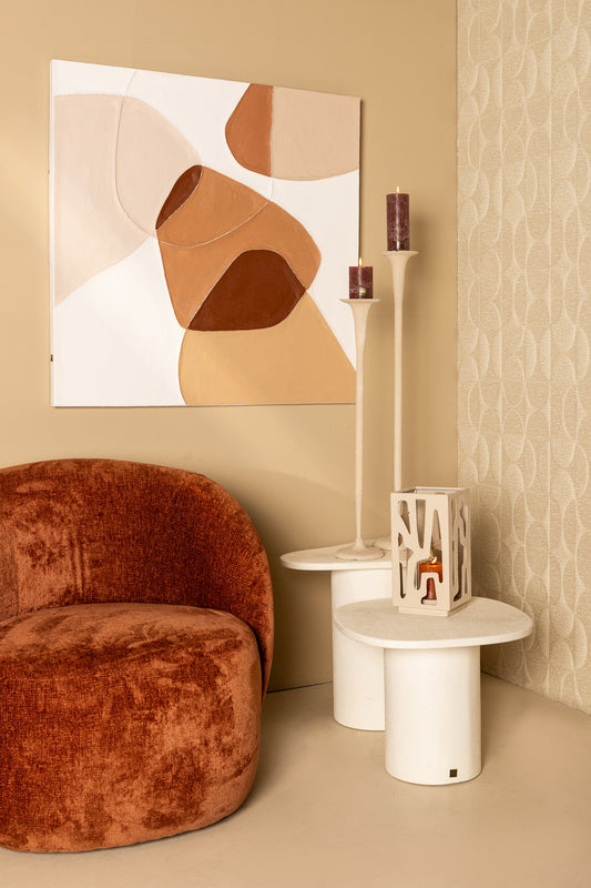 Olympia Brown Canvas Wall Panell Organic