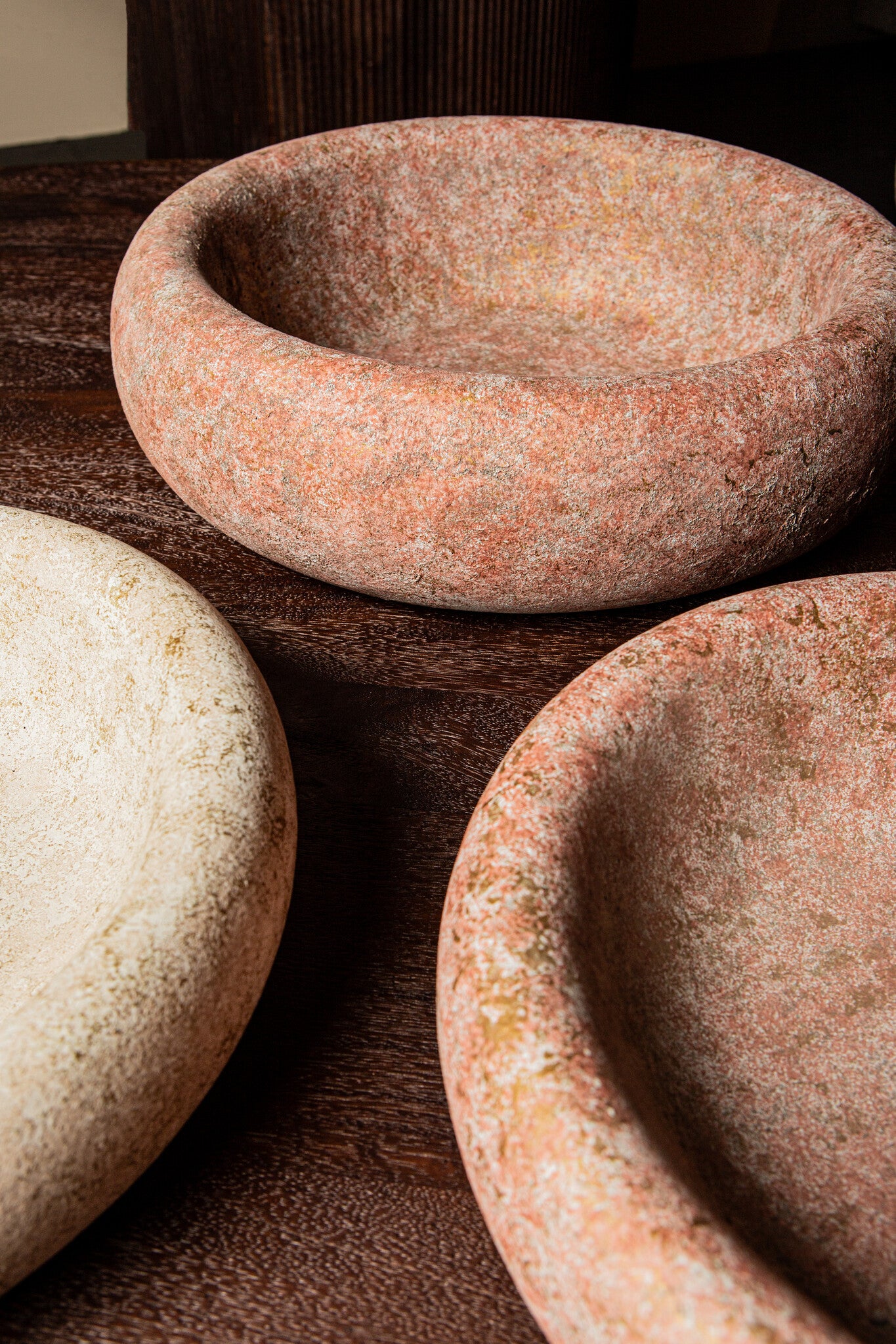 Aly Red Cement Round Bowl Small