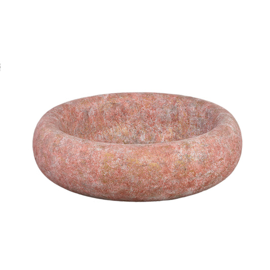 Aly Red Cement Round Bowl Big