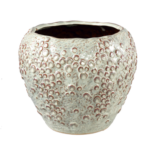 Avis Cream Ceramic Pot Round Shaped Scales XL