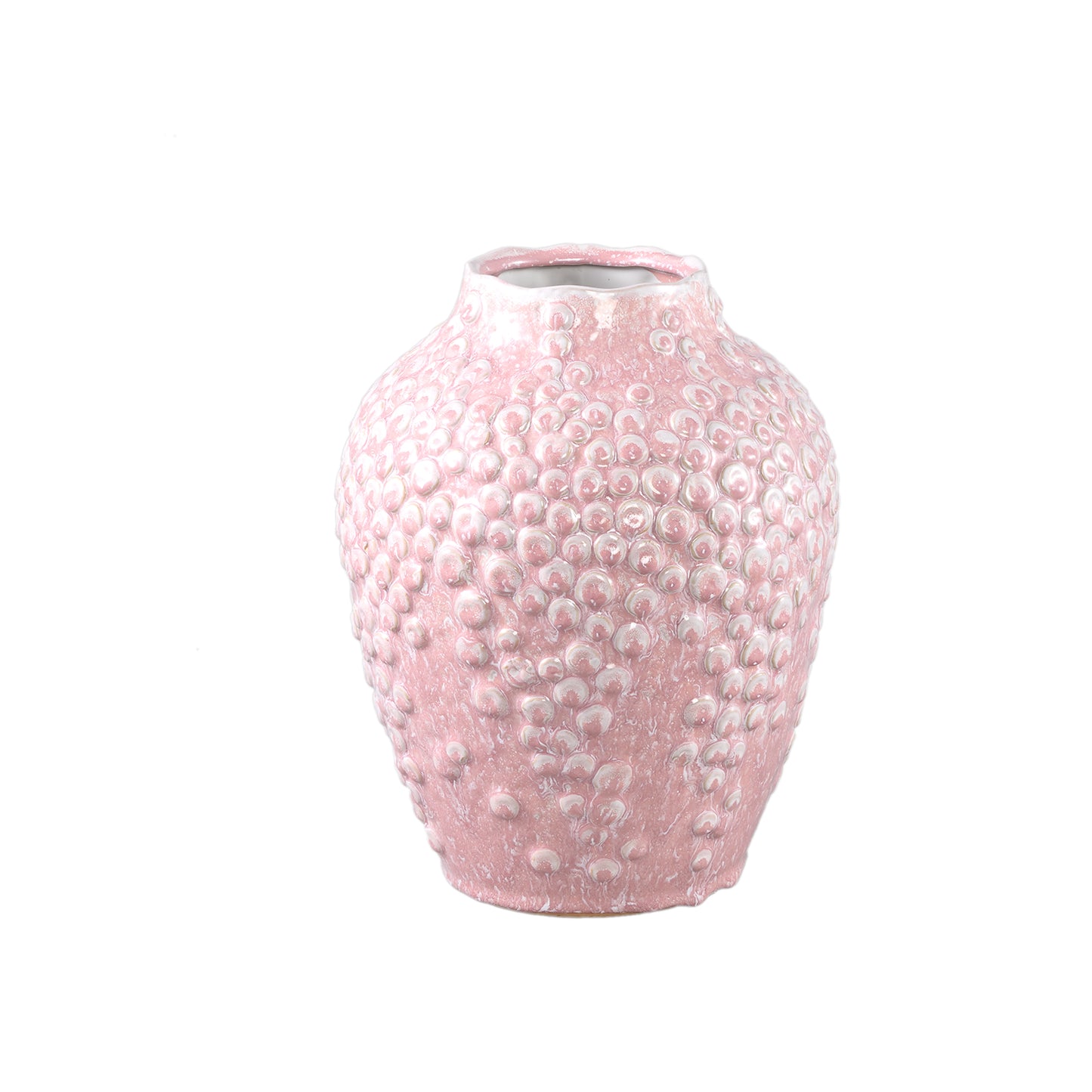 Avis PInk Ceramic Pot Round Shaped Scales High S