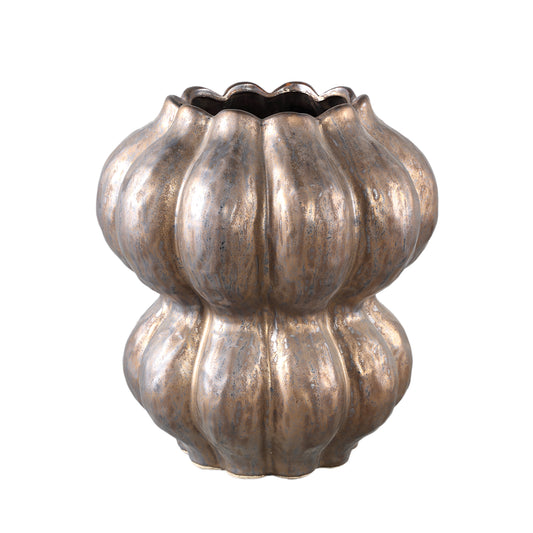Niek Bronze Ceramic Pot Round Shaped Bulb L