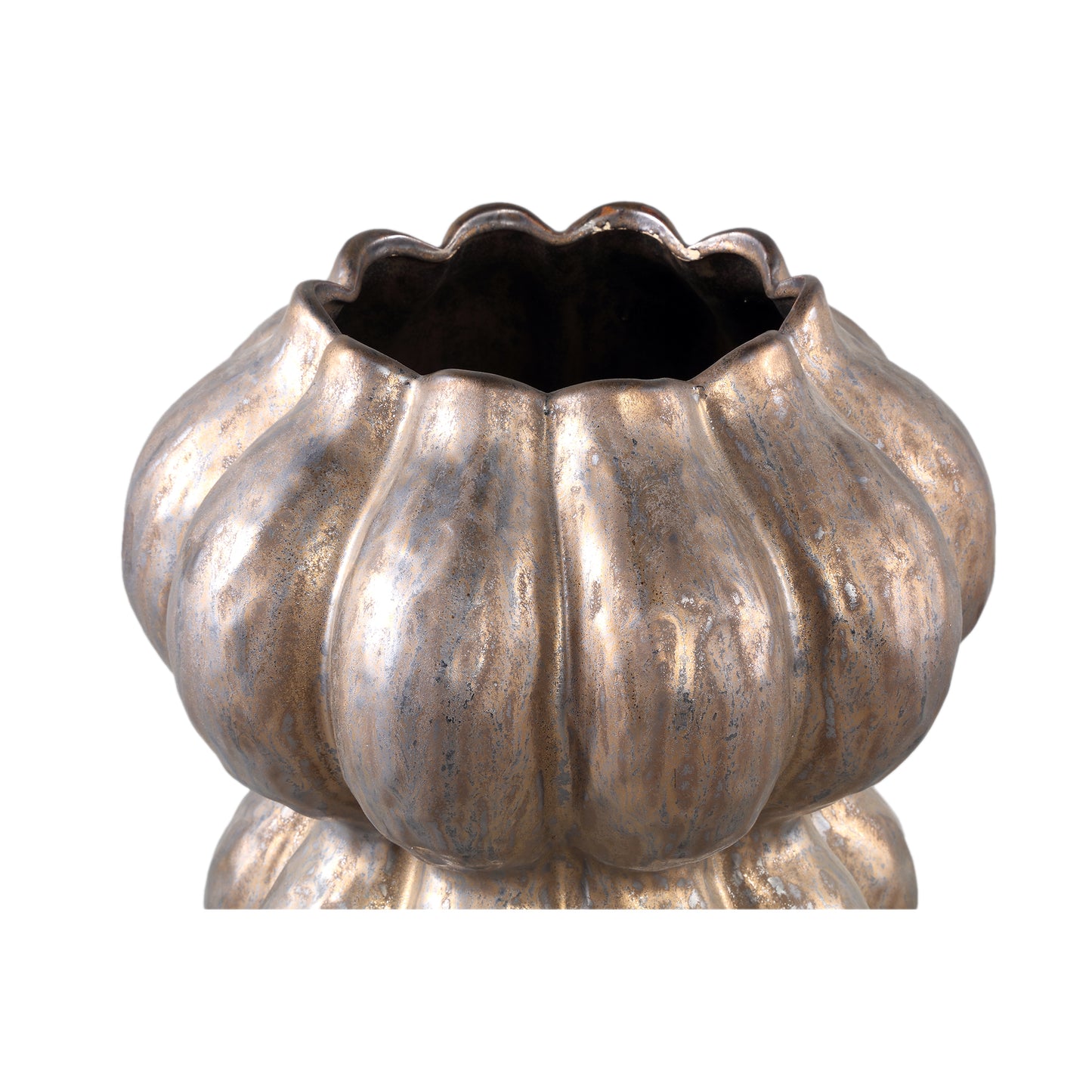 Niek Bronze Ceramic Pot Round Shaped Bulb L