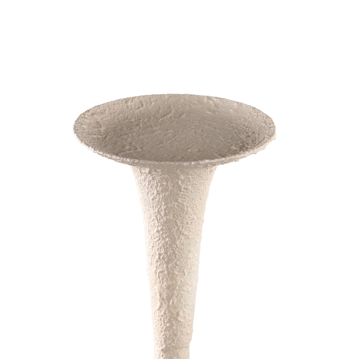 Krish Cream Iron Candle Holder Round Taps Rough L