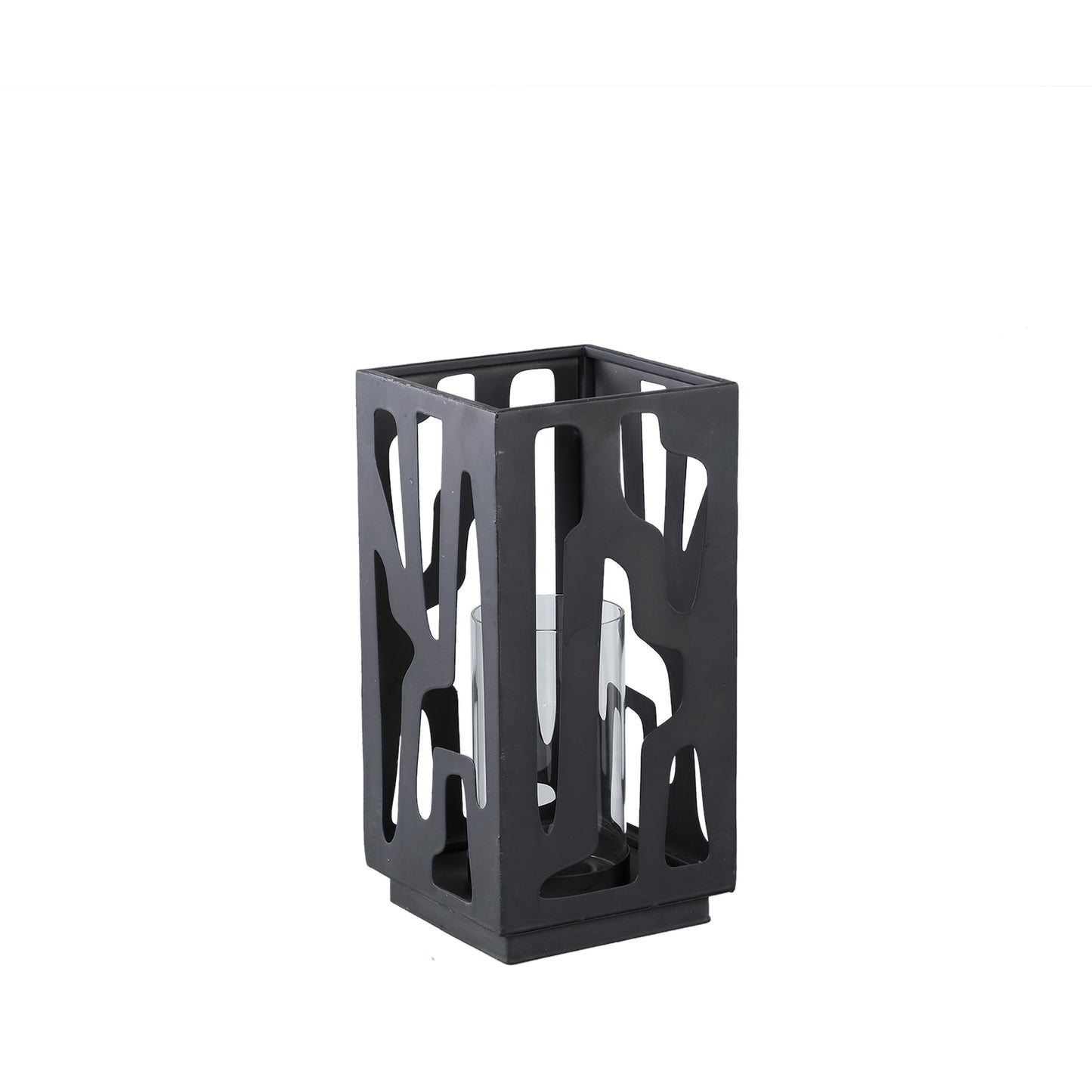 Dewey Black Iron Square Stormlight With Glass S