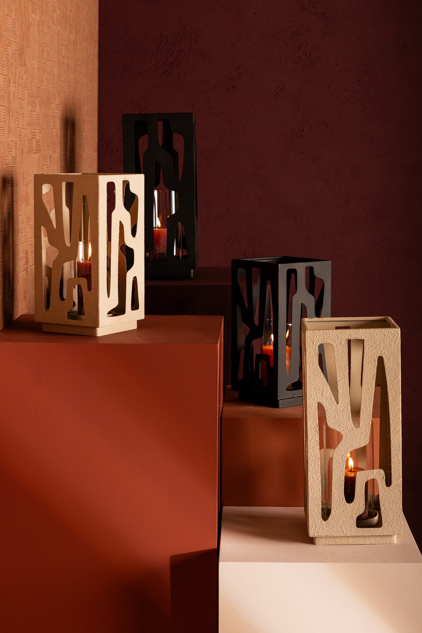 Dewey Black Iron Square Stormlight With Glass S