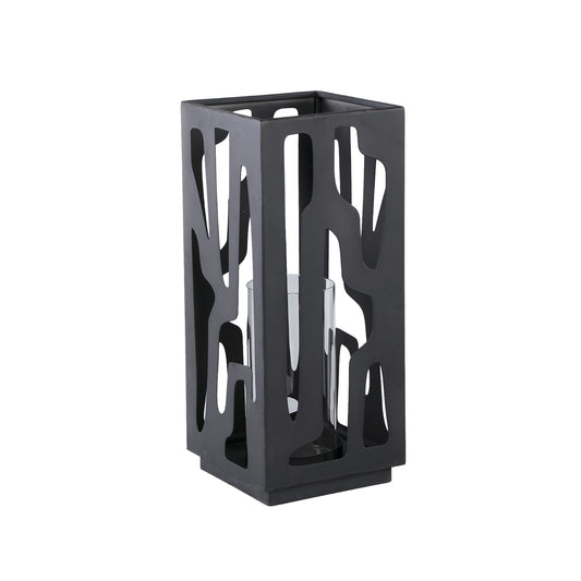 Dewey Black Iron Square Stormlight With Glass L