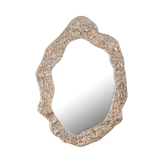 Morina Champagne Aluminium Spiegel Organische Ovale Vorm 88x61x3 cm