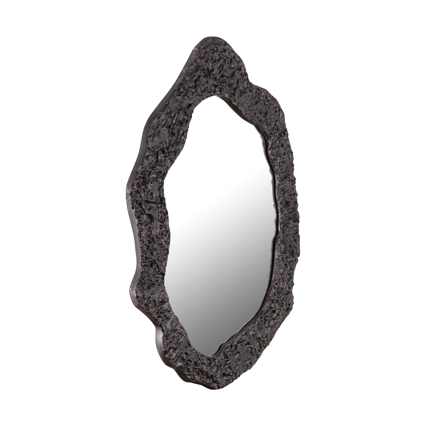 Morina Black Alu Mirror Organic Oval Shape