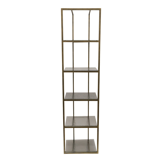 Ilya Gold Metal Cabinet Smoky Glass Shelves