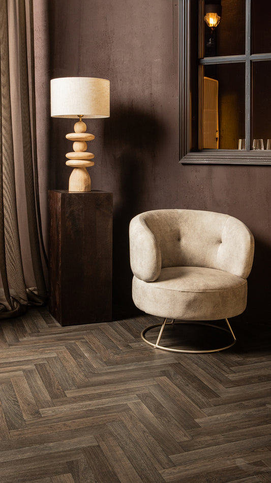 Carice Beige Fauteuil Infinity 2 Beige Gold Base