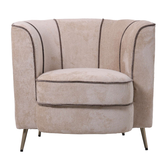 John Beige Fauteuil Aphrodite 3 Stripe