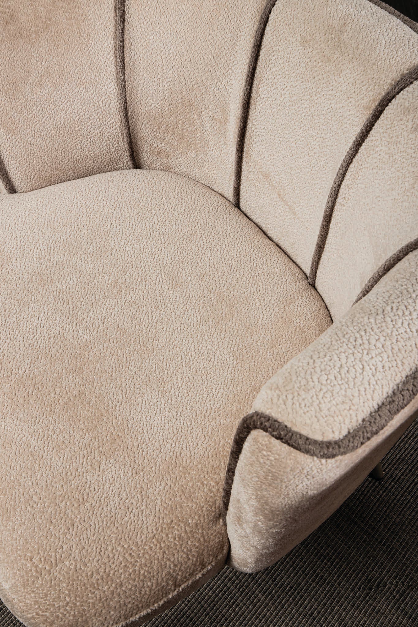 Nell Beige Dining Chair Aphrodite 3 Stripes