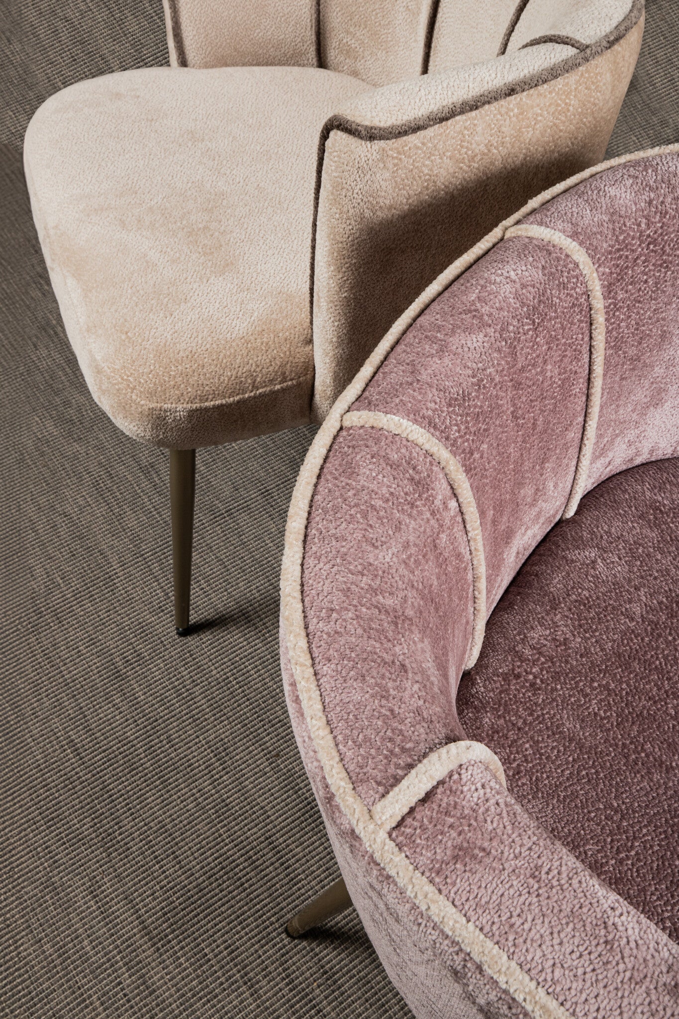 Nell Beige Dining Chair Aphrodite 3 Stripes