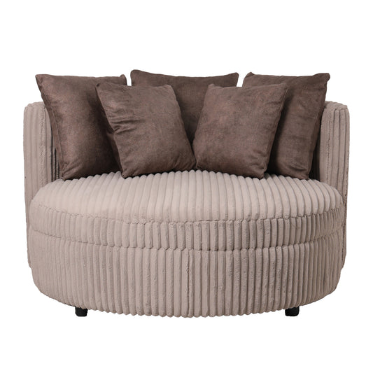 Fayen Taupe Fauteuil Ambience 4 Mink 5 Pillows