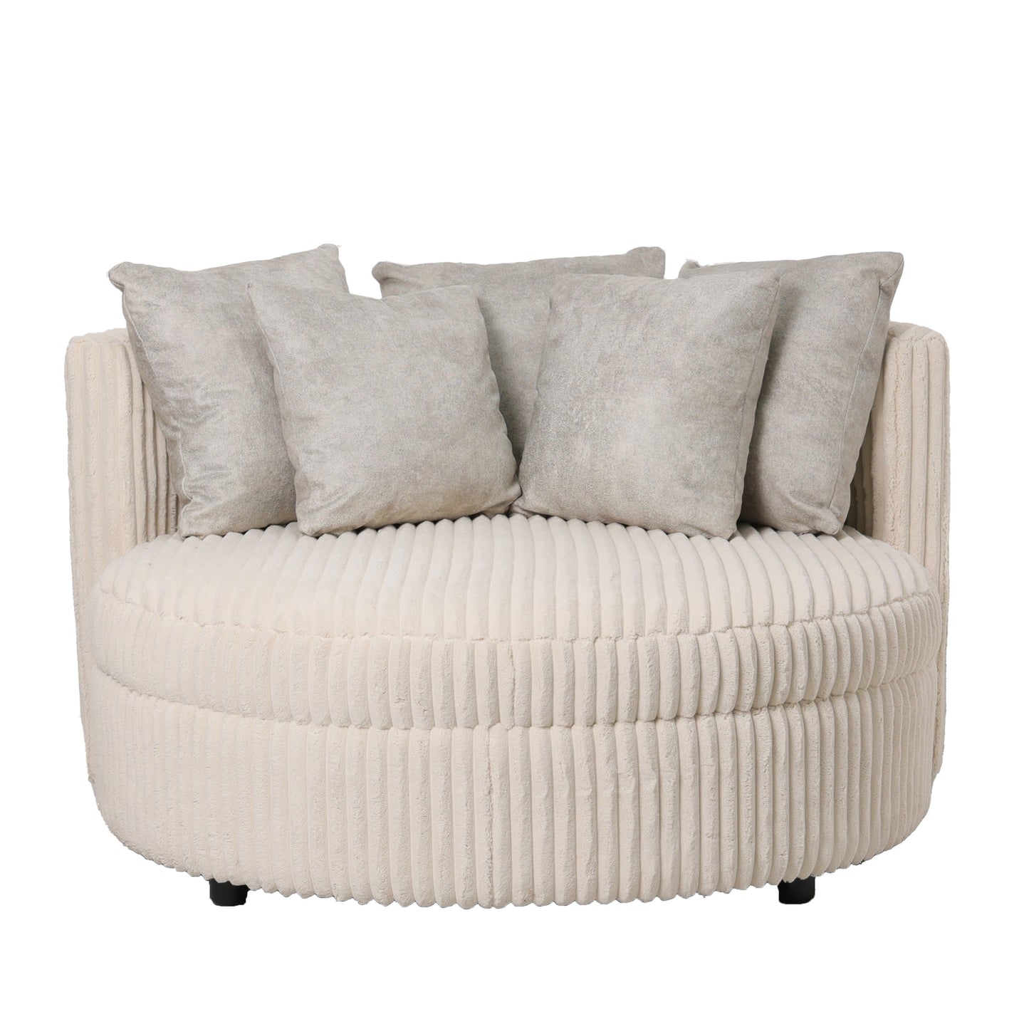 Fayen Taupe Fauteuil Ambience 2 Cream 5 Pillows