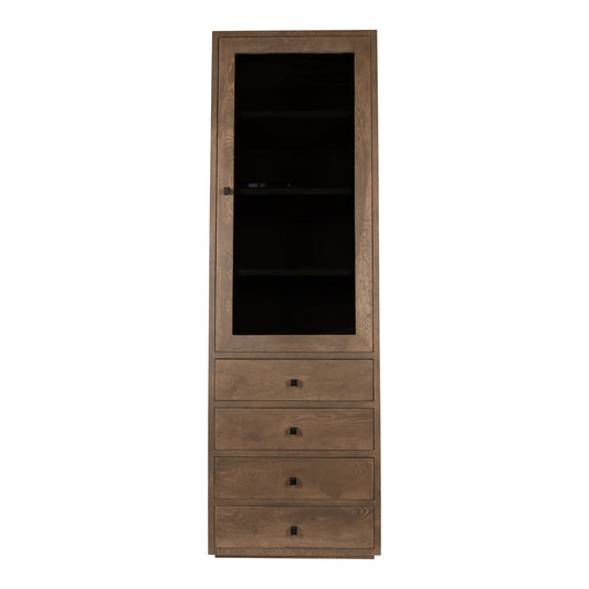 Oak Cabinet Armarium 1 Door 4 Drawers Glay