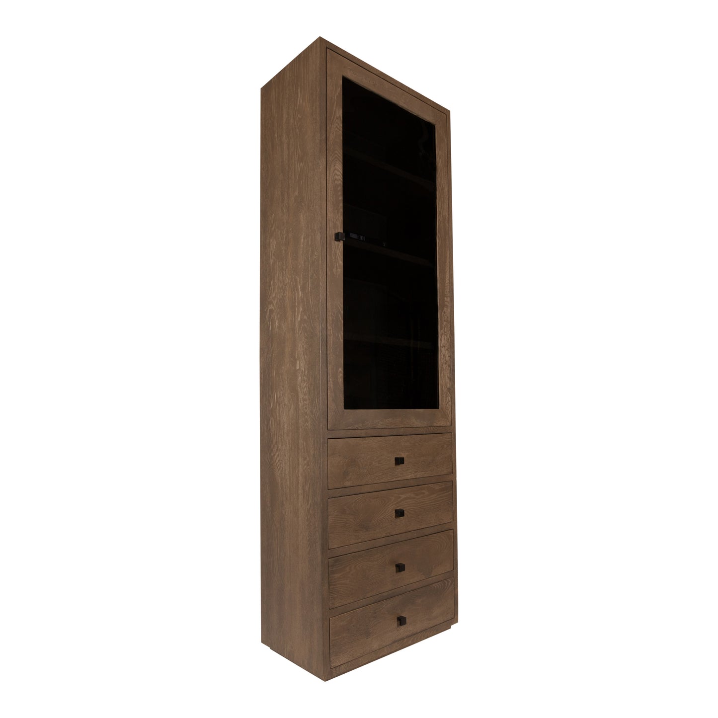 Oak Cabinet Armarium 1 Door 4 Drawers Glay