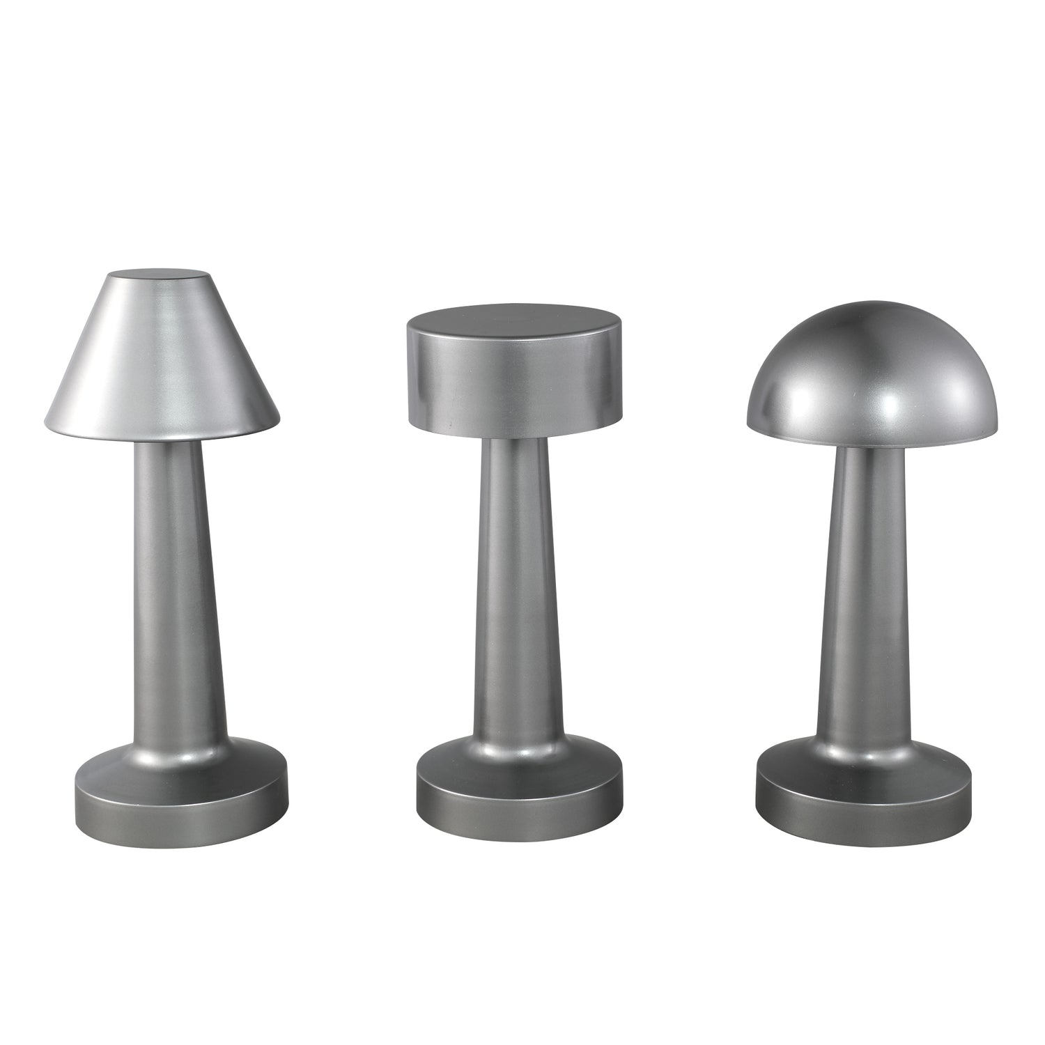 SaraAnn Zilveren Aluminium LED Tafellamp Driehoekige Kap 23x9x9 cm
