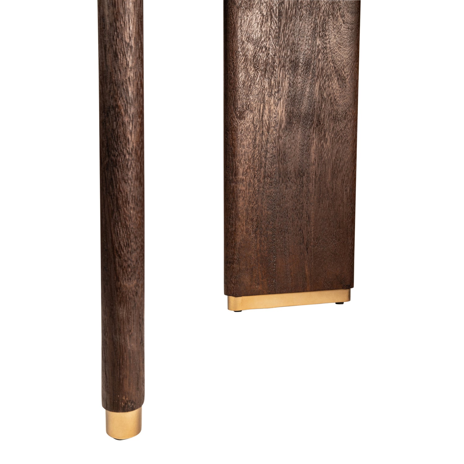 Liber Bruine Mangohout Eettafel 200cm Gouden Poten 77x200x100 cm