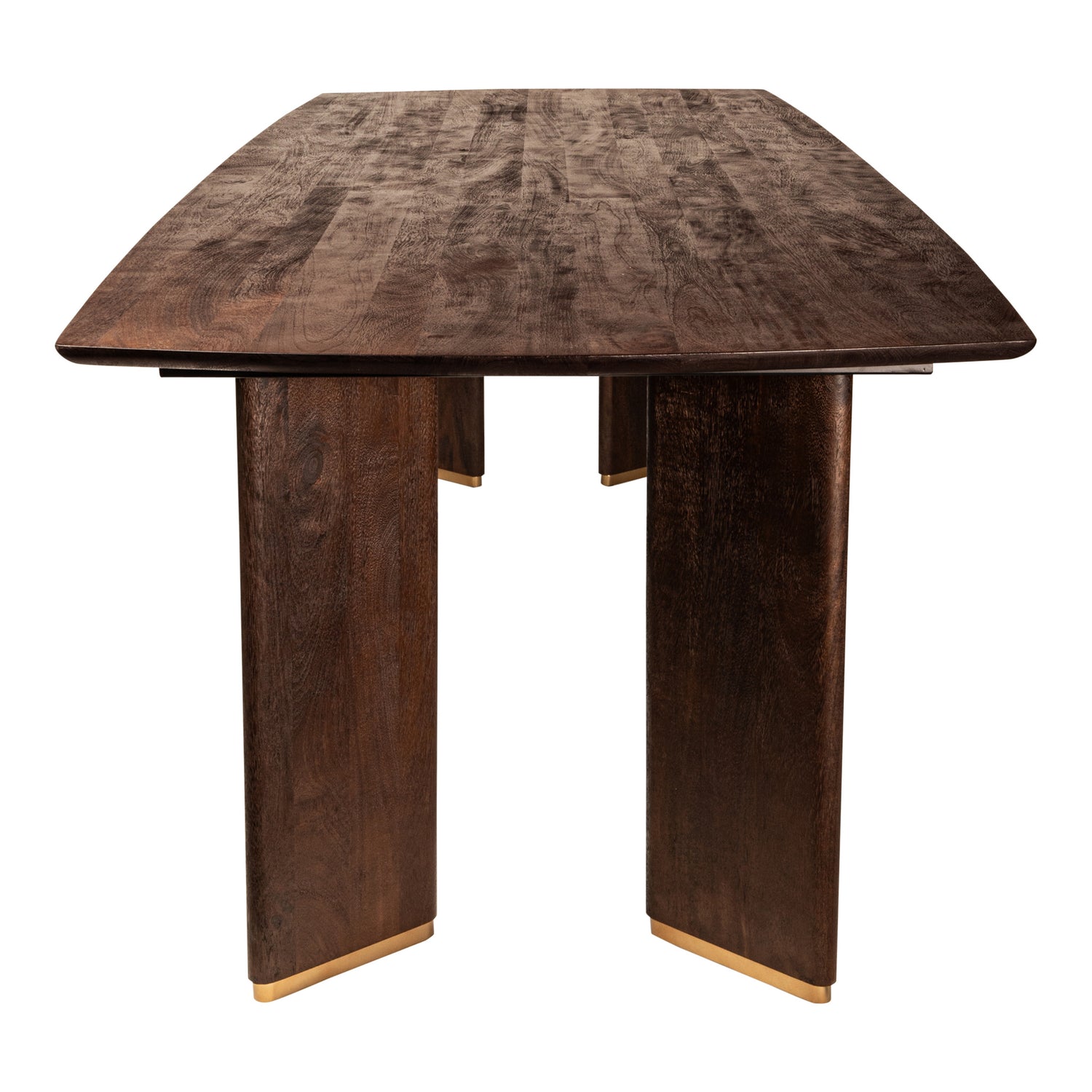 Liber Bruin Mangohout Eettafel 240cm Gouden Poot 77x240x100 cm