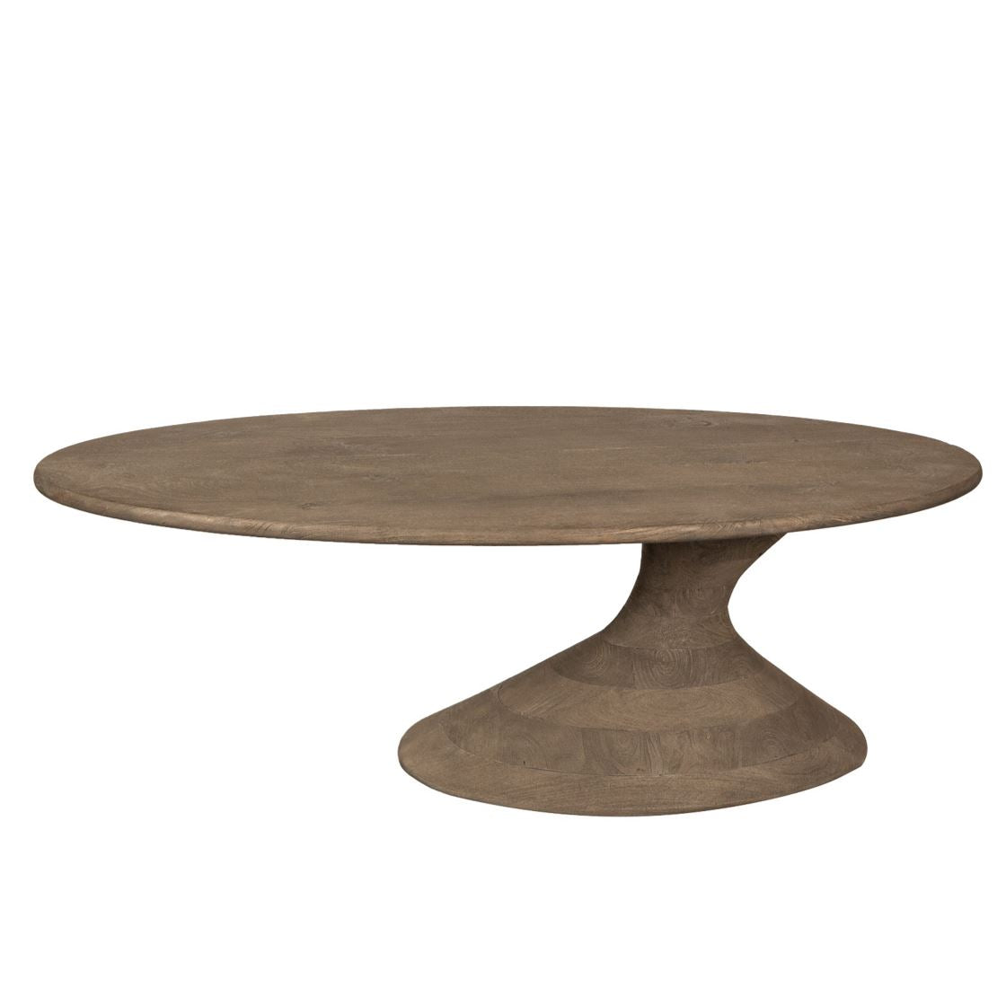 Nemo Grey Mango Wooden Coffee Table Oval 150cm