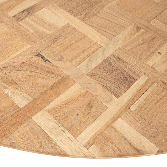 Fieron Natural Wooden Dining Table Organic Round