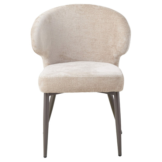 Ares Beige Eetkamerstoel Aphrodite met Klei Poten 84.5x60x60 cm