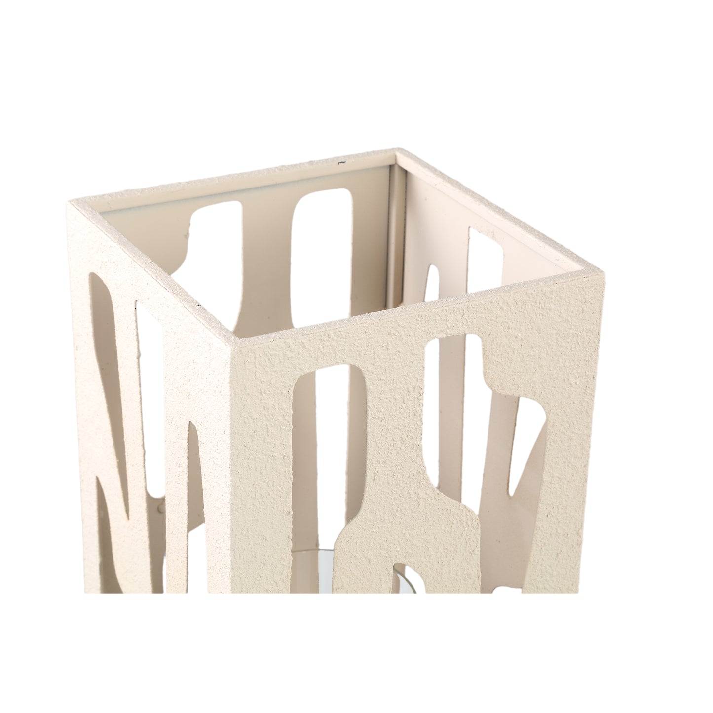 Dewey Cream Iron Square Stormlight With Glass L