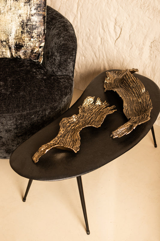 Aitana Gold Casted Alu Wavy Bowl Small