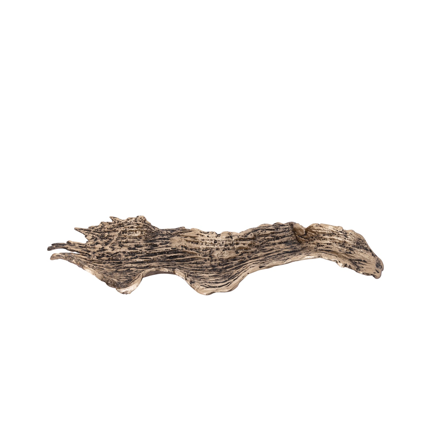 Aitana Gouden Gietaluminium Golvende Schaal Klein 7x54x15 cm