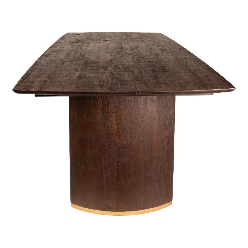 Ostara Bruin Mangohout Eettafel 240cm Gouden Poten 77x240x100 cm