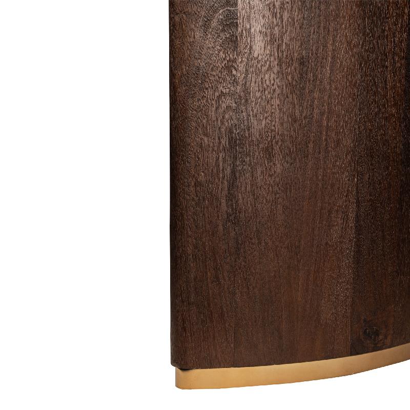 Ostara Bruin Mangohout Eettafel 240cm Gouden Poten 77x240x100 cm