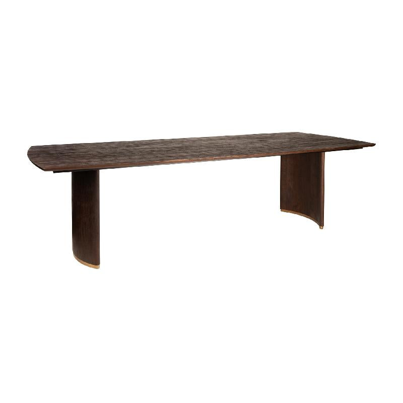 Ostara Bruin Mangohout Eettafel 240cm Gouden Poten 77x240x100 cm