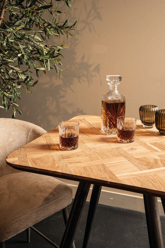 Fieron Natural Wooden Bar Table Square