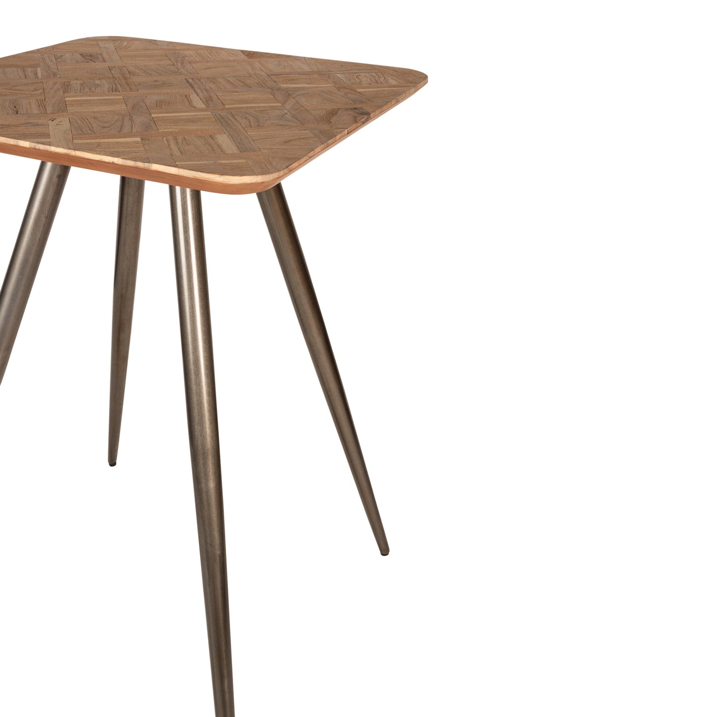 Fieron Natural Wooden Bar Table Square