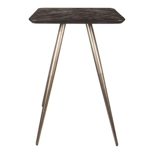 Fieron Black Wooden Bar Table Square