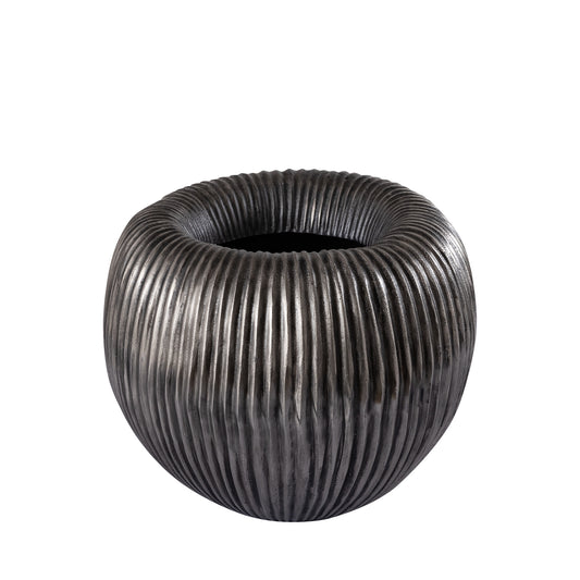 Russel Silver Alu Pot Low Ribbed Small