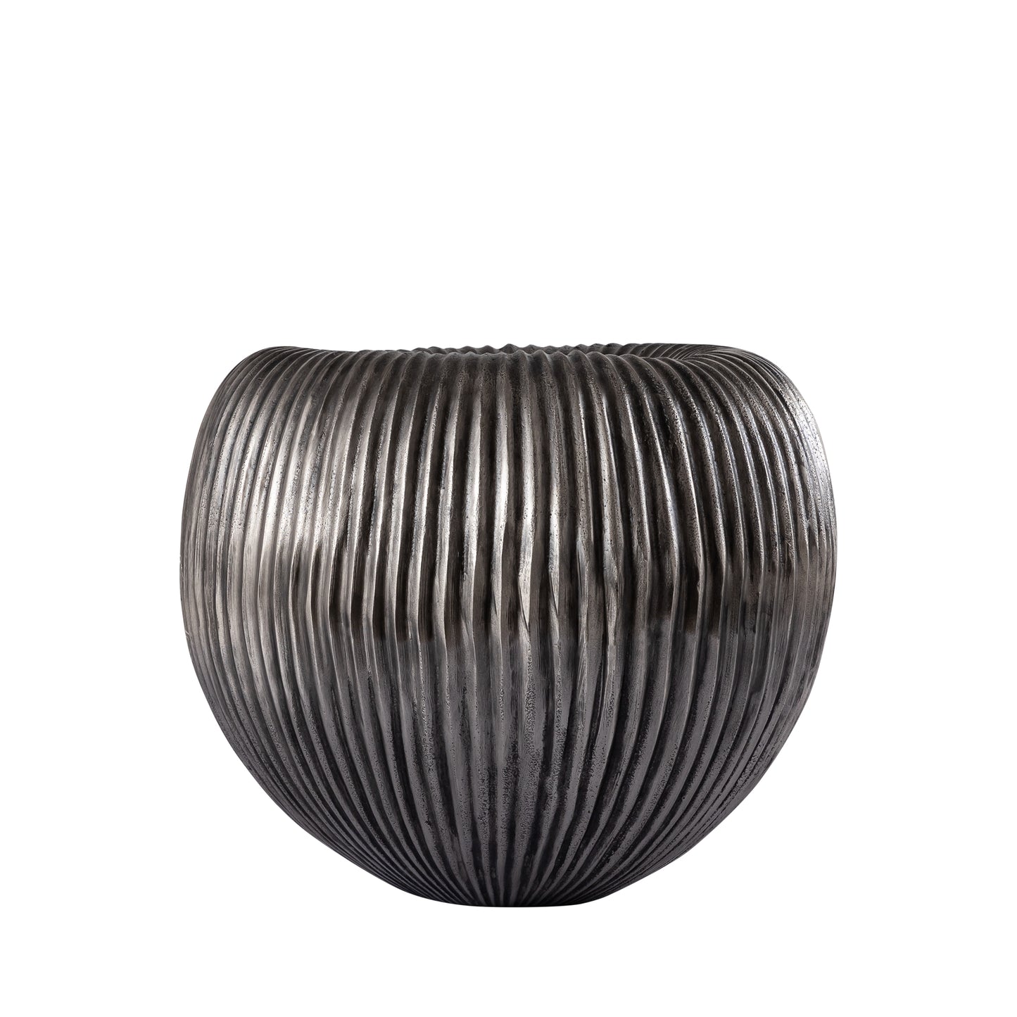 Russel Silver Alu Pot Low Ribbed Small
