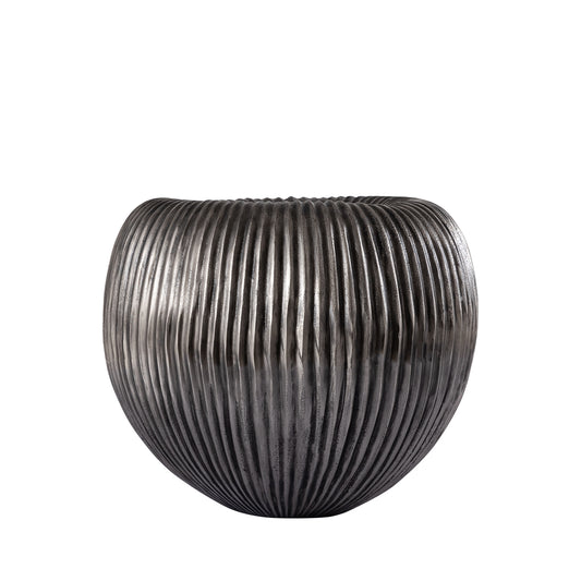 Russel Silver Alu Pot Low Ribbed Small