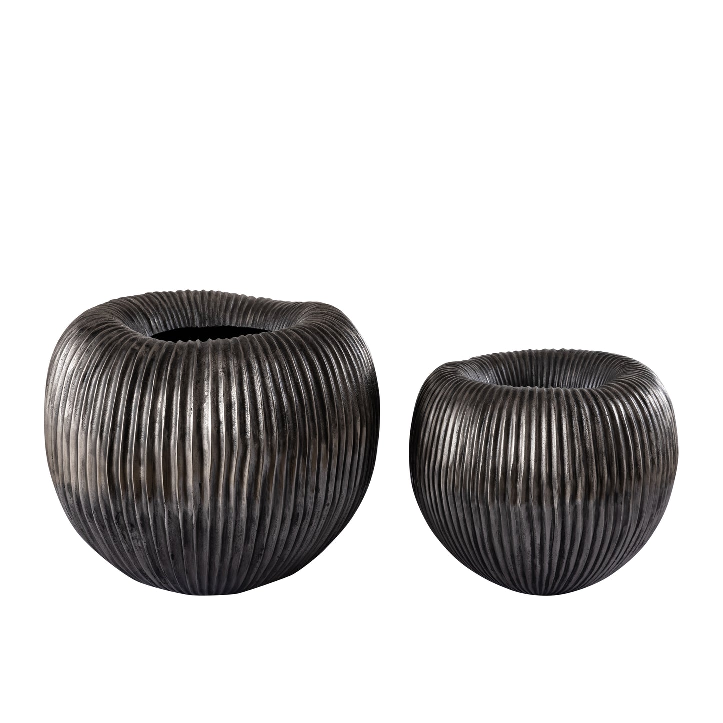 Russel Silver Alu Pot Low Ribbed Small