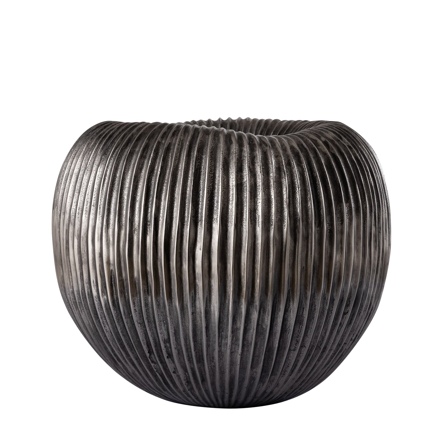 Russel Silver Alu Pot Low Ribbed Large