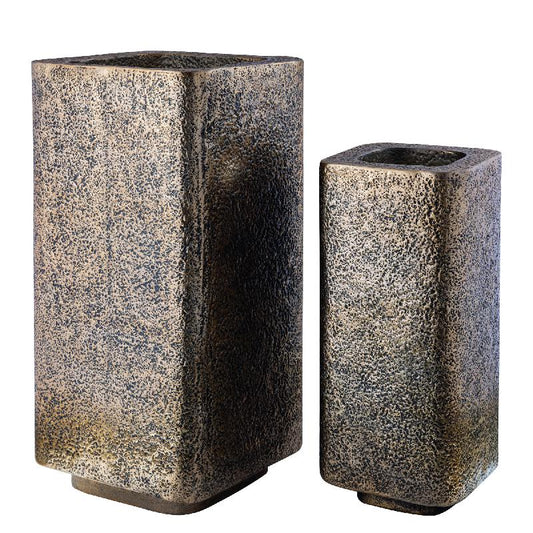 Indira Gouden Aluminium Pot Set van 2 Met Dik Randje 99x48x48 cm