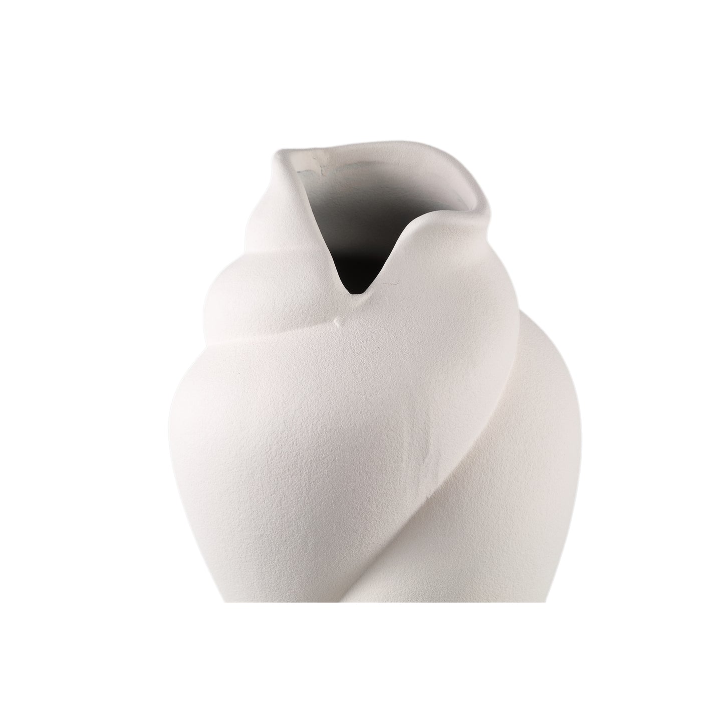 Donnella Cream Ceramic Matt Glazed Thick SwirlpotL