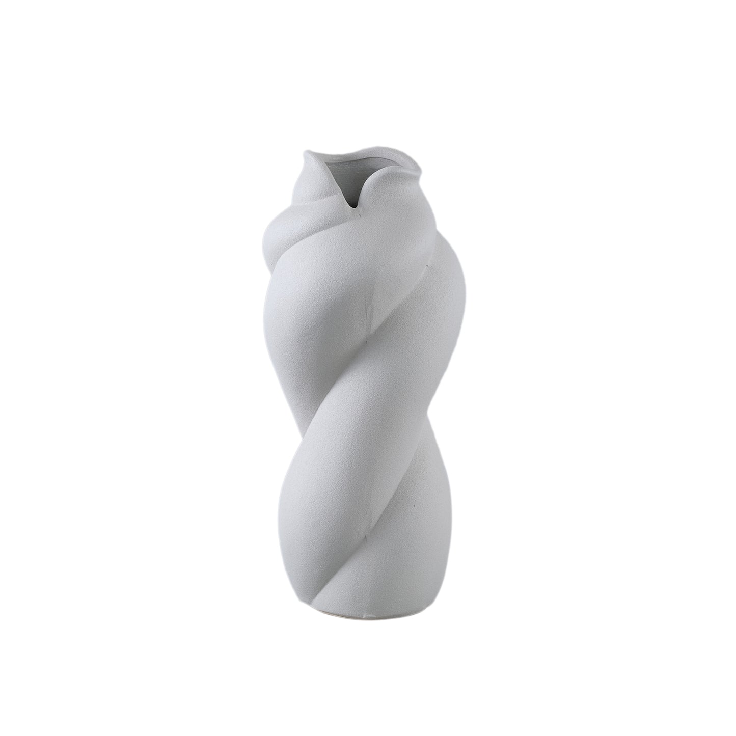 Donnella Taupe Ceramic Matt Glazed Thick SwirlpotS