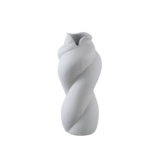 Donnella Taupe Ceramic Matt Glazed Thick SwirlpotS