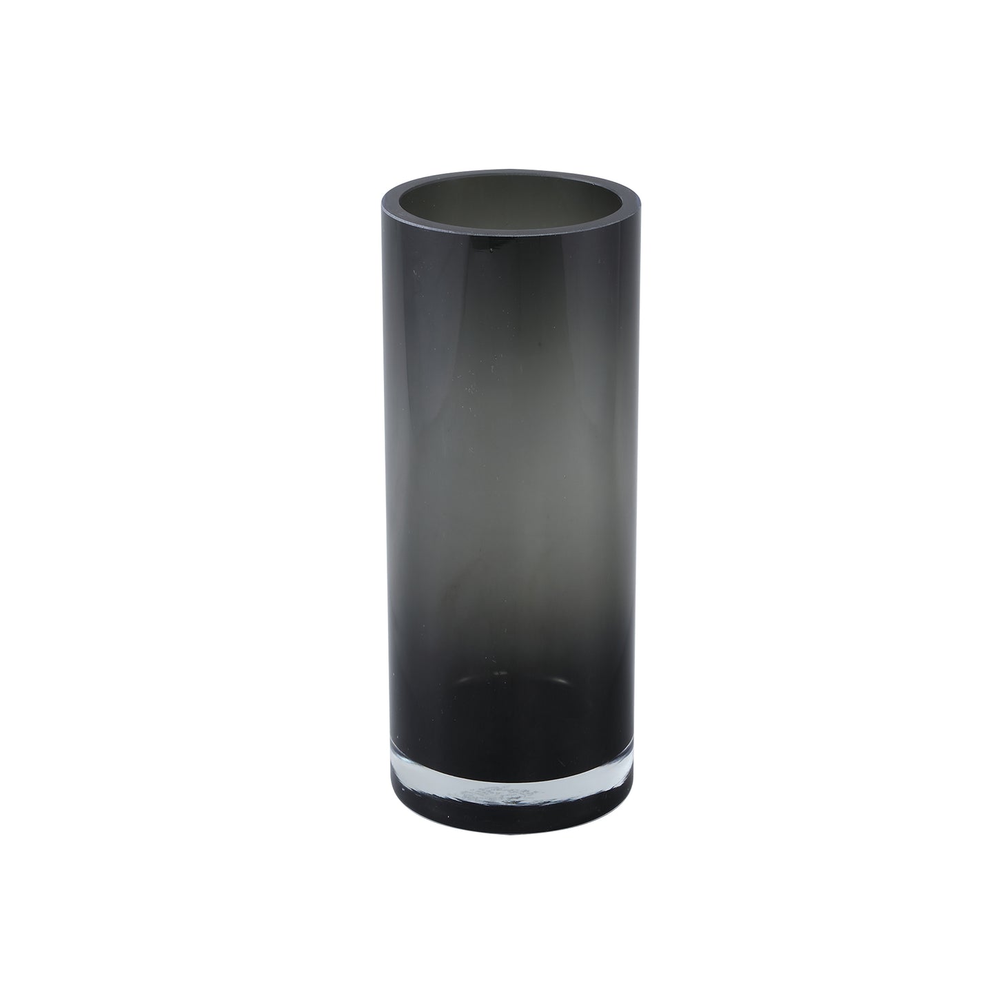 Tammara Black Thick Glass Vase Simple Round L